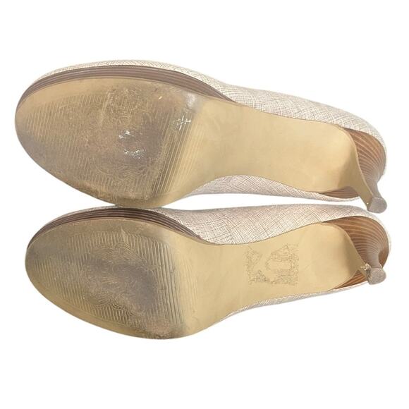 TAHARI Sophia Linen Textured Platform Pump Women’s Size 10 - Picture 8 of 8